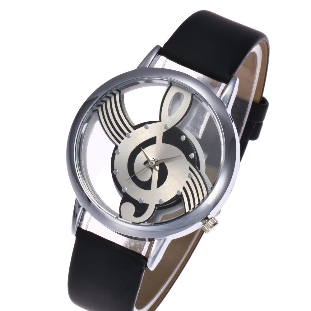 Orologio Unisex Creativo con Nota Musicale per Studenti e Coppie