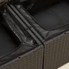 2 Seater Garden Sofa with Cushions Black Poly Rattan