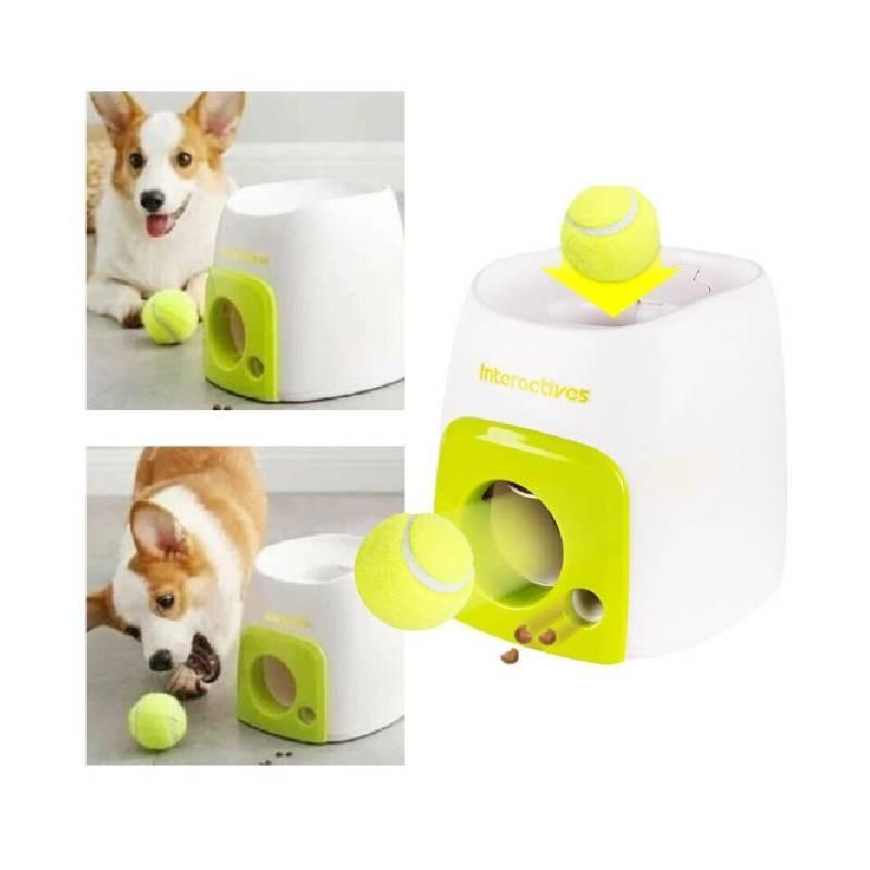 Interaktives Smart-Hundeleckerli-Spender-Spielzeug Automatisches Futtergerät Für Haustiere Grüne Farbe