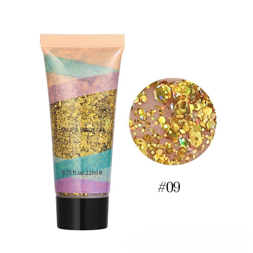 

1 Bottle Mermaid Sequin Body Glitters Gel Long-Lasting Shine for Carnival Parties Festival and Stage Performance Great for Girls