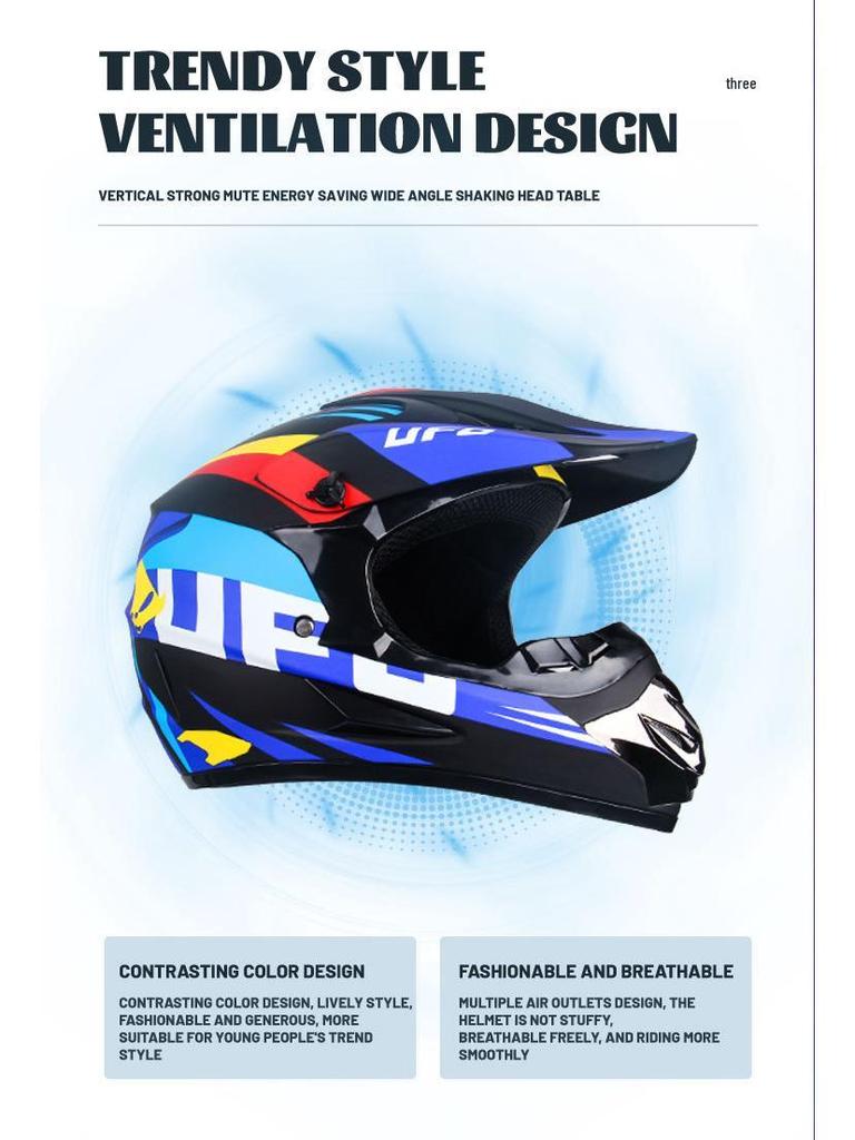 Four-Season Full-Face Off-Road Motorcycle Helmet with Goggles for Mountain Racing and Downhill