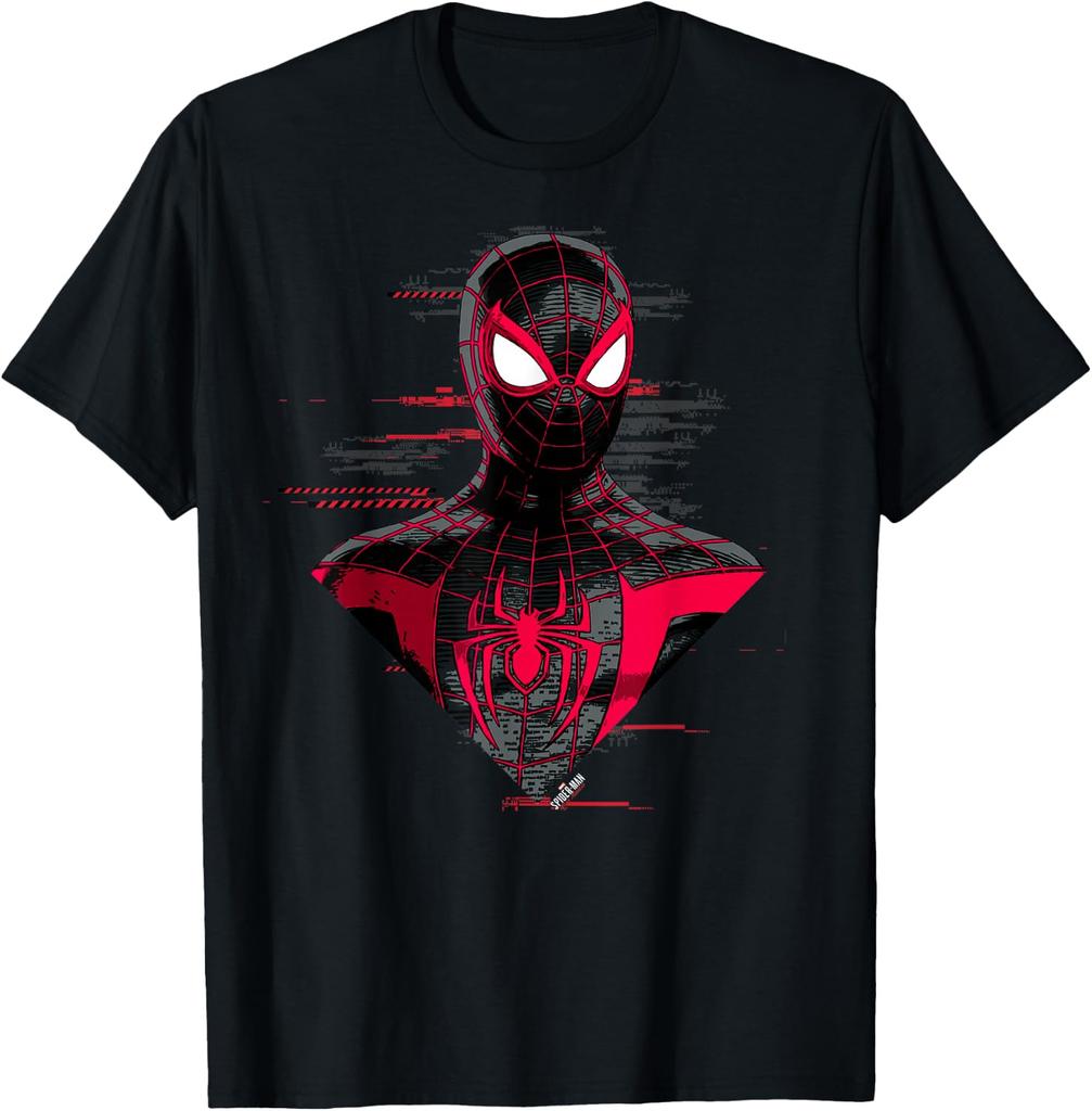 Spider-Man: Miles Morales Glitch Big Face T-Shirt