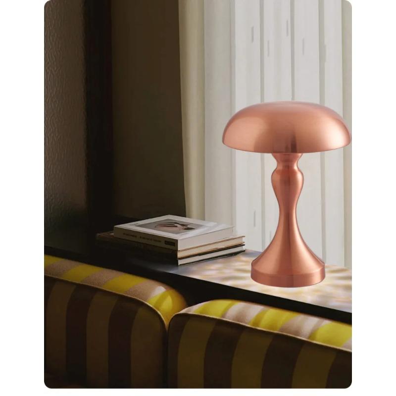 LED Table Lamps Touch Dimming USB Rechargeable for Bar Hotel Restaurant Bedside Decor Bedroom Nightlights Mushroom Lampara Gift