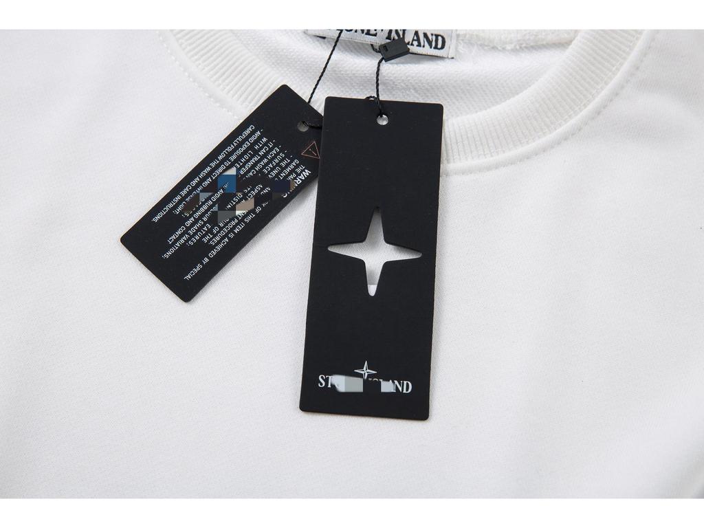 Cross ClassicSTONE Solid Round Neck Badge Long Sleeve Unisex Hoodie