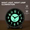 4.5 Inch Bedside Alarm Clock Silents Non Ticking Charging Alarm Retro Round Analog Clocks Glow-in-the-Dark Battery Alarm Clock