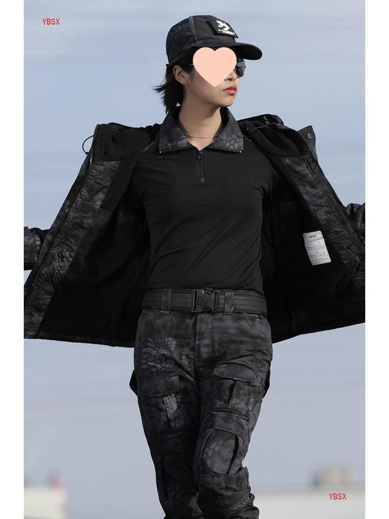 Herren- und Damen-Wasserdichte Camouflage-Taktische Jacke Set - Winddicht, mit Plus-Samt, Verdickt für Herbst und Winter.
