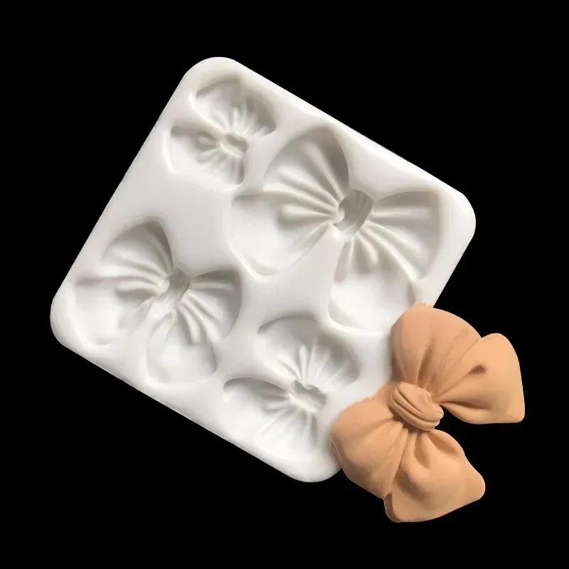 3D Bow Knot Flower Resin Art Molds Silicone Fondant Mold Cake Decoration Tools DIY Pastry Kitchen Baking Cupcake Chocolate Mould