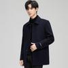 FAPAI Men's 88% Wool Blend Single-Breasted Mid-Length Coat