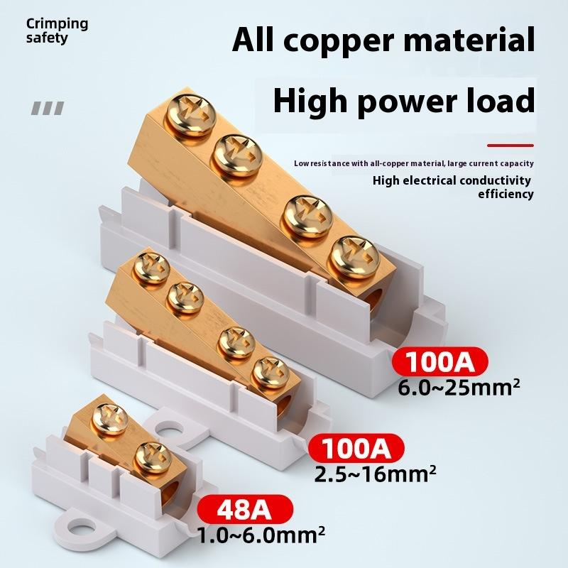 Wire Connector High Power Splitter Quick Electrical Cable Brass Terminal Blocks Junction Box Connectors Large Current Conductor