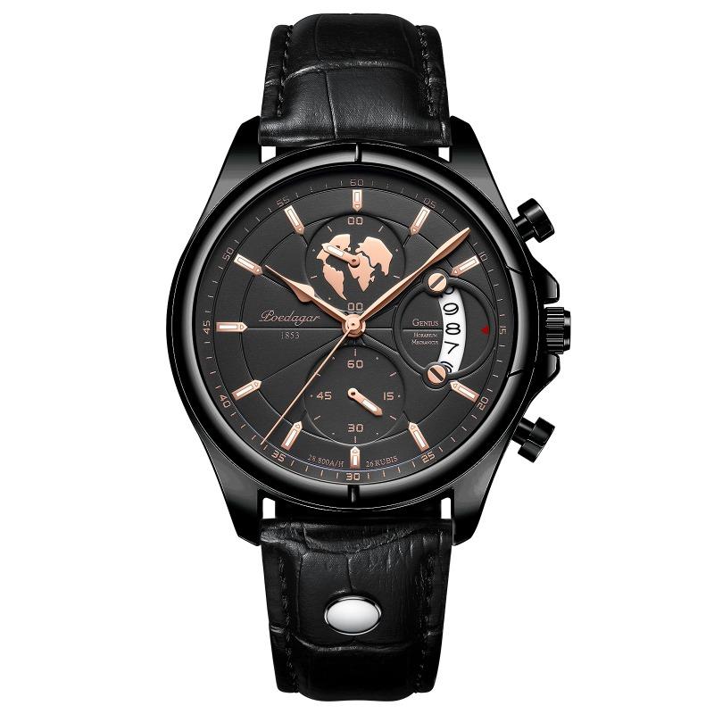 Top Brand Waterproof Multifunctional Luminous Men's Watch Fashion Business Calendar Watch