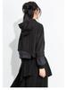 2025 Autumn Two-in-One Hooded Sweatshirt: Spliced Loose Fit with Drawstring - Street Style