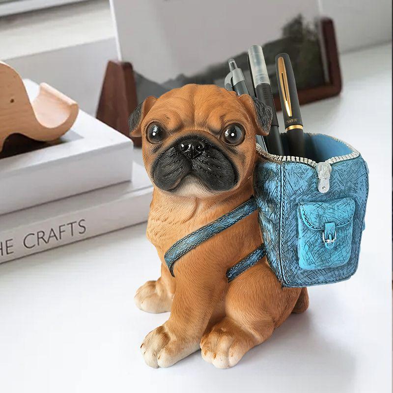Cute Creative Pen Holder Student Desktop Decoration Ornaments Desk Storage Box Office Goodies Stationery Birthday Gift