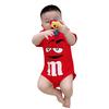 Dandan Fashion Baby Cute Infant M&M Short Sleeve Boys Girls Bodysuit Cartoon Rompers