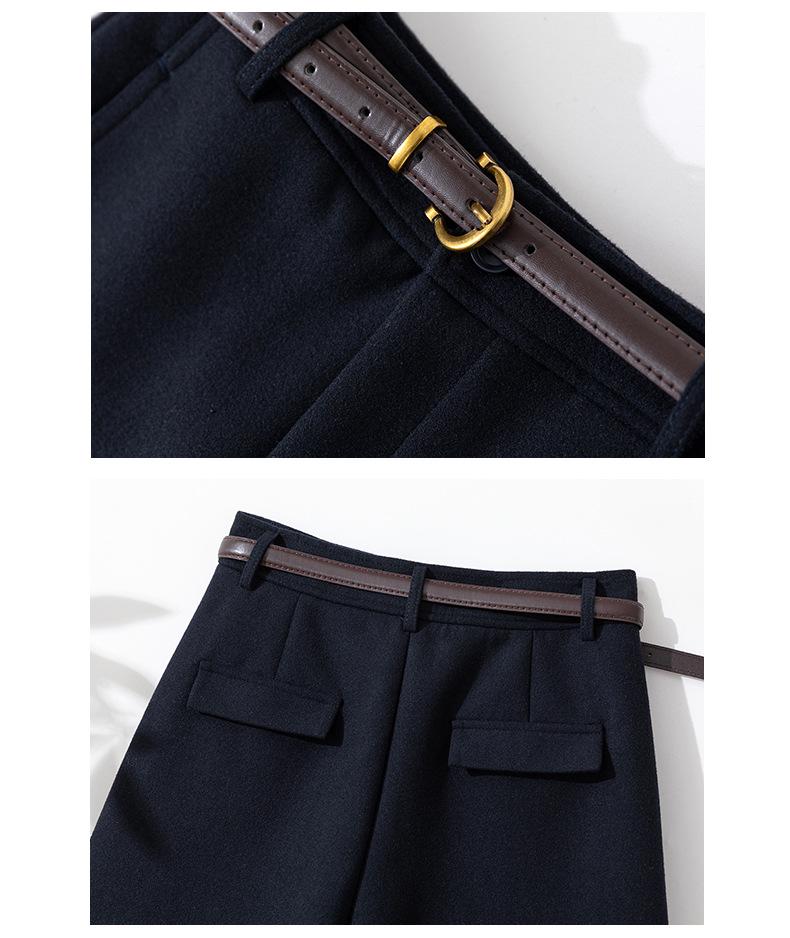 Women's High-Waist Wool Shorts - Autumn/Winter Casual Slimming Mid-Length Versatile Booty Shorts