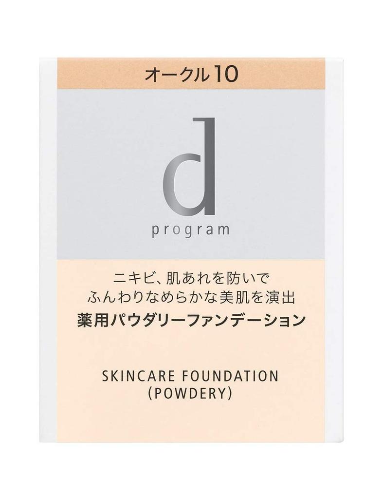 D program Medicated Skincare Foundation Puder-Ocker 10 Nachfüllpackung für empfindliche Haut 10,5g (Quasi-Droge)