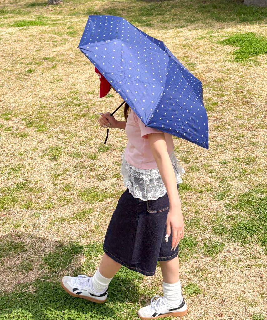 Exclusive PROTECT U Folding UV Rain Sun and Rain UV Sunburn Pattern Star Pattern [WEGO] Parasol, Umbrella, Cut, Umbrella, Lightweight, Umbrella,