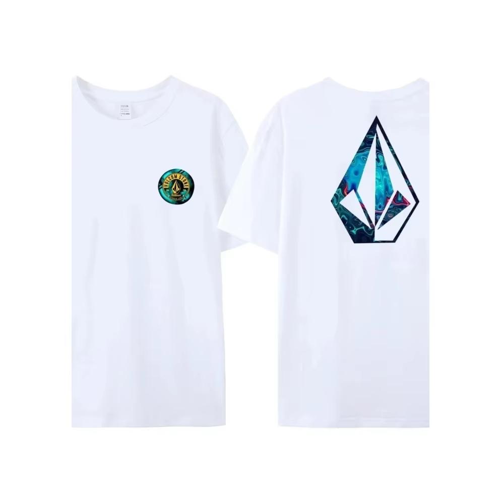 Hot Selling Volcom Obsidian Summer T-Shirt for Men in 2025, Comfortable and Fashionable Short Sleeved High-Quality pro choice