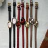 French Retro Oval Watch Female, Wind Exquisite And Simple Temperament Belt Quartz Watch