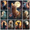 New Arrivals Diamond Embroidery Animal Kit Diy Drill Painting Cat Full Mosaic Moon Home Decor Art Handmade Gift