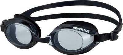 Swans SMBK Smoke Black Swimming Made In for with Large Lenses and Antibacterial Cushion SW-46re Goggles, Japan, Adults,