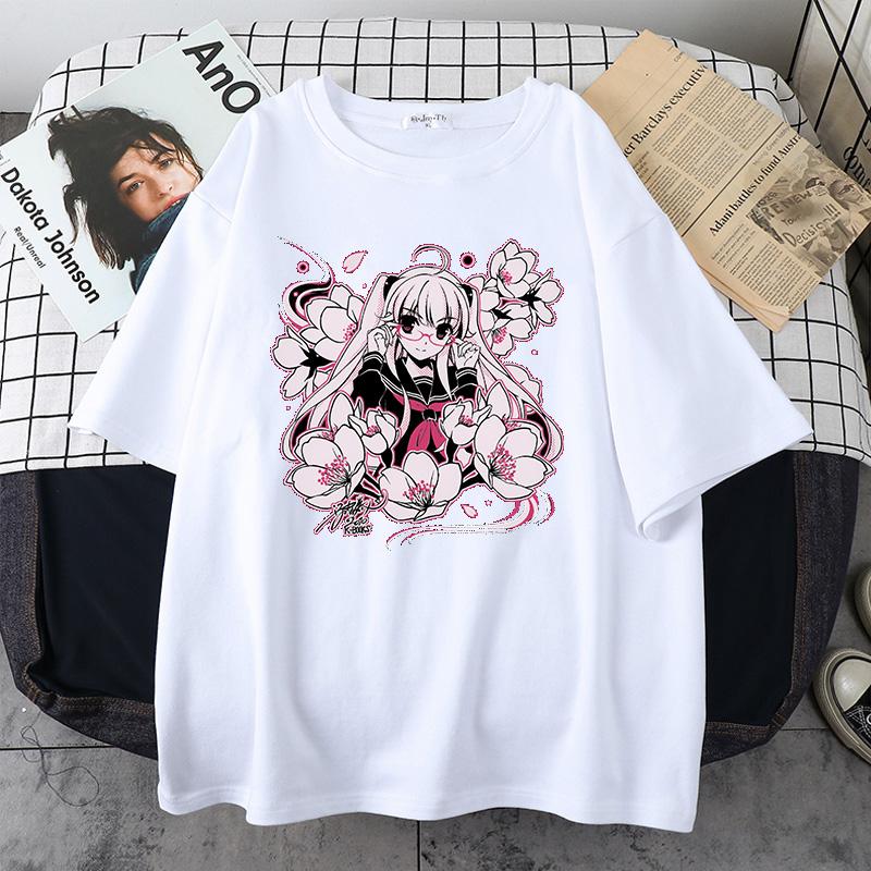 Women T-Shirt Cartoon Sweet Girls Oversized T Shirt Japanese Streetwear Harajuku Gothic Kawaii Casual Tops Short Sleeve Tshirt