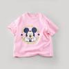 Solid Color  Mickey Children T-shirt Summer Clothing  Cartoon Casual Tees Crewneck Short Sleeved Tops Kids Tees