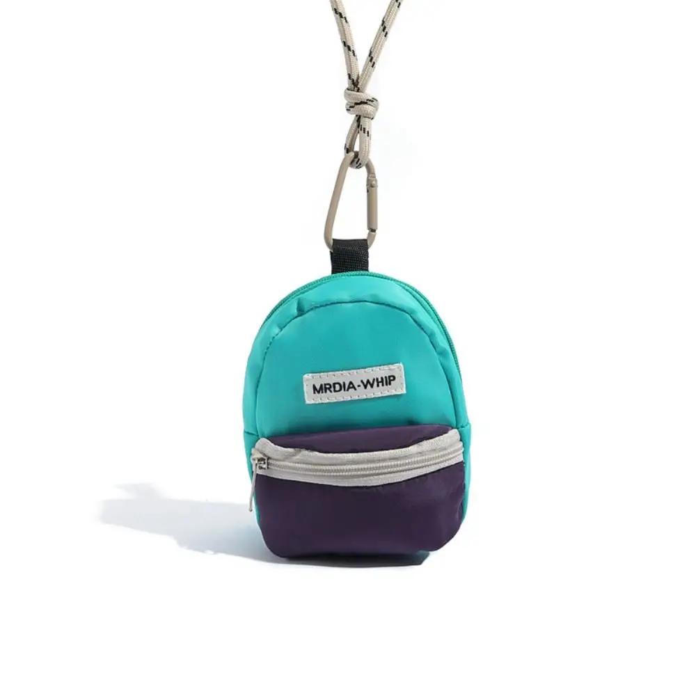 Hals Hanger Muntportemonnee Nieuwe Polyester Oortelefoon Opbergtas Mini Portemonnee Anti-diefstal Contrasterende Kleur Kleine Sleuteltas