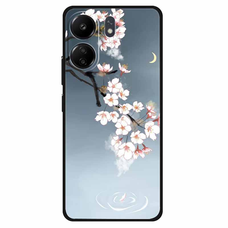 Funda For Xiaomi Poco C65 Case Soft Lion Wolf Black Shockproof Back Cover for Poco C65 C 65 Soft Case Poco C65 Cool Soft Bumper