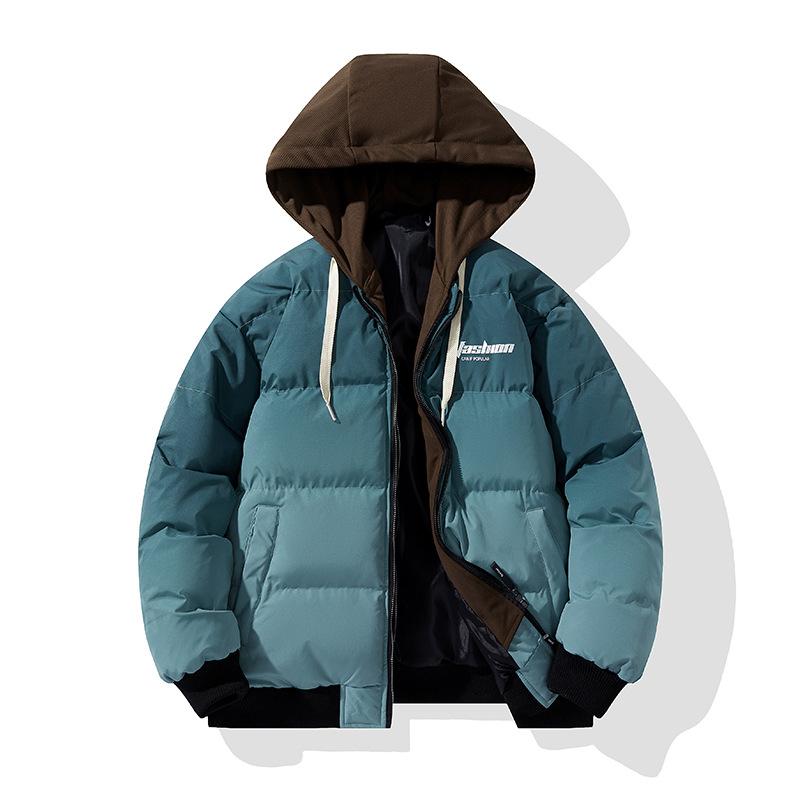 Double-sided Wearing The Street Trend in Autumn and Winter Men's Casual Loose Loose Loose Versatile Double Sided Wearing A Baseball Suit Cotton