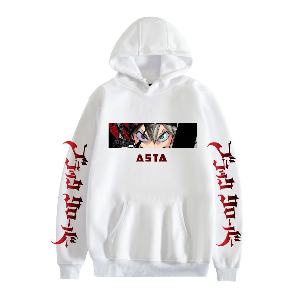 Felpa con cappuccio e stampa anime Black Clover Maglione in pile Felpa con cappuccio anime