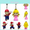 Super Mario Princess Peach Pvc Action Figure Key Chain Pendant With Cartoon Design