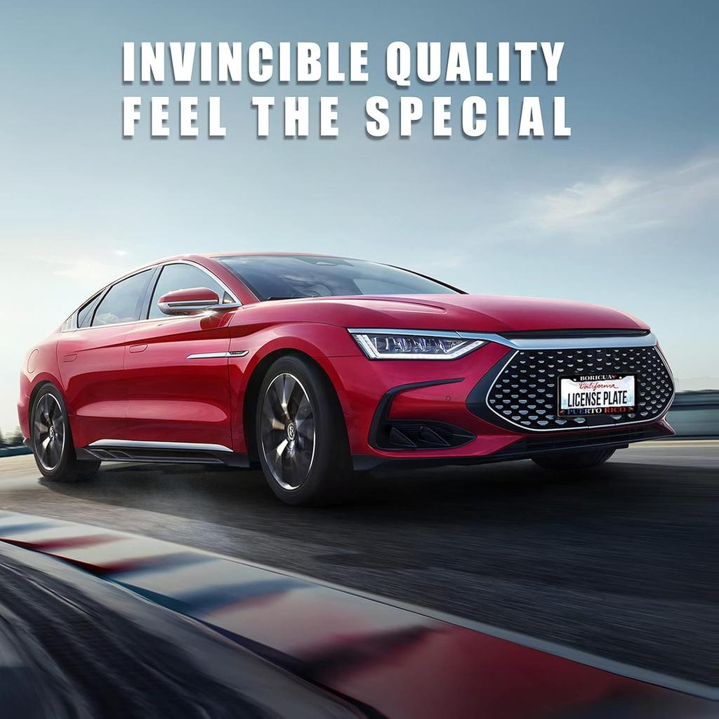 Boricua Puerto Rico Flag Frog Personalise License Plate Frames n License Plate Frame Car Universal Accessories Stainless Steel Cars Decor Fits