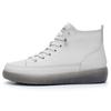 Fashion New Women Genuine Leather Sneakers Spring High-top Casual Shoes Autumn First Layer Cowhide Ladies High Top Vulcanized Shoes