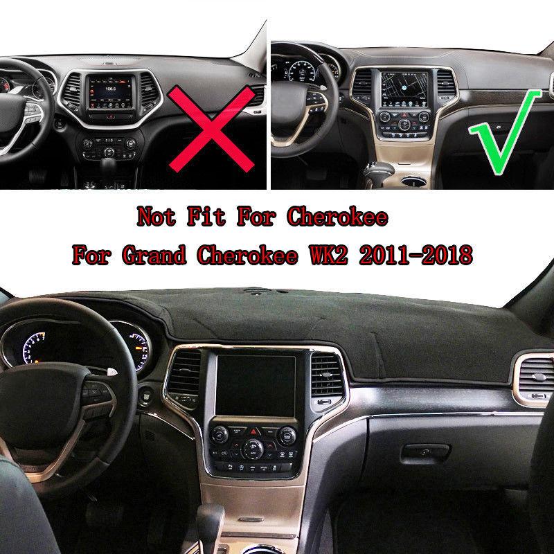 Tappetino per Cruscotto Auto Per Jeep Grand Cherokee 2011- Copri Cruscotto Tappetino Tappeto Interni Tenda Parasole Cuscino Protettivo Accessori Auto