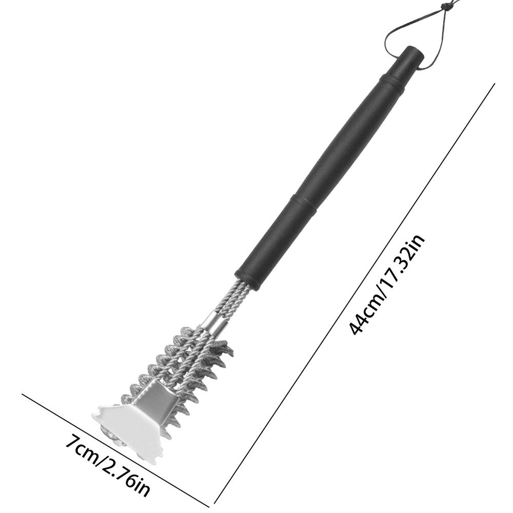Steel Brush Effective Long Handle Grill Cleaner Brush For Home Maintenance Kitchen Barbecue Hygiene Daily Utility