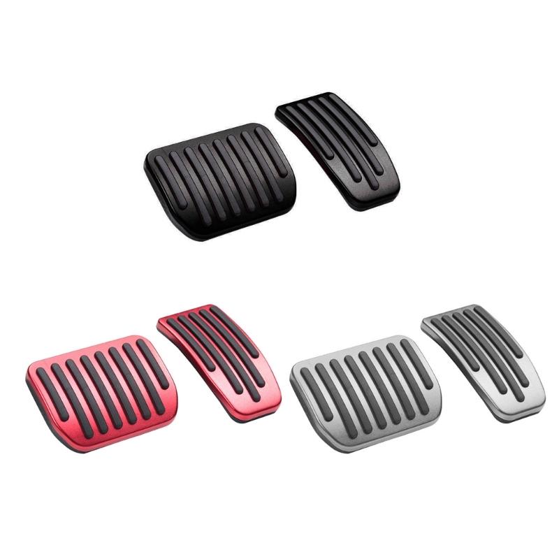 Universal Anti-slip Aluminum Brake Accelerator Clutch Non-Slip Foot Pedal Pad Cover Car Accessory Footrest for  Y