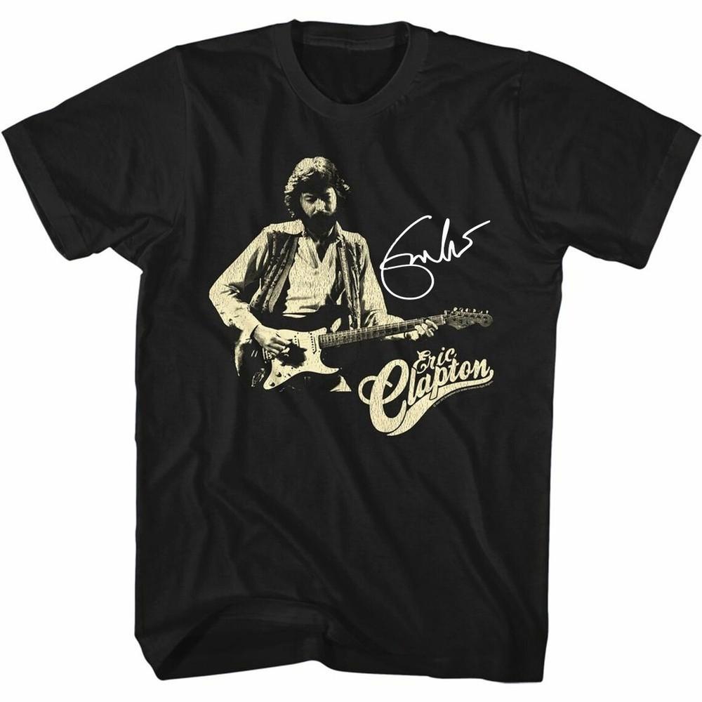 Eric Clapton Musikstar Schwerer Baumwollstoff Schwarz Unisex Vollgröße Klassisches Hemd Unisex T-Shirt