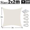 Milky 300D Polyester Waterproof Sun Shade Fabric Sun Shelter Tent Outdoor Triangle Rectangle Awning Garden Terrace Sun Canopy
