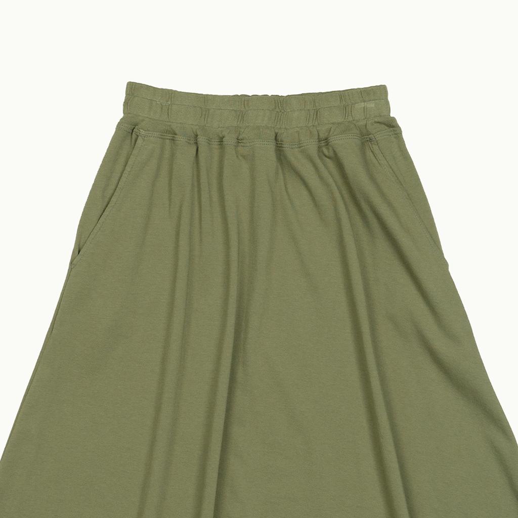 CHIQUITA Jersey Skirt (Cotton) Khaki 242401Skh
