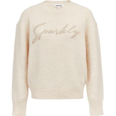 Beaded Round Neck Knit Sweater