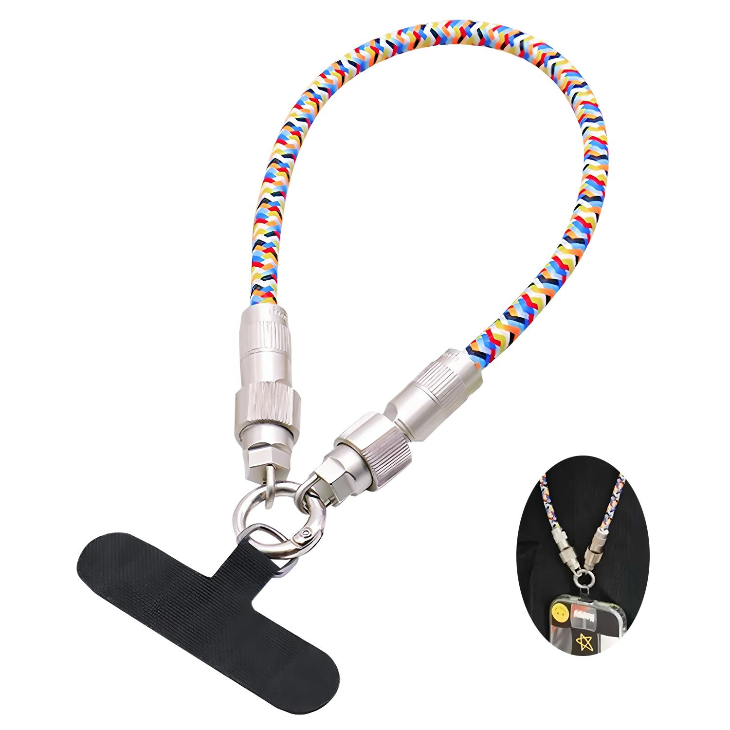 

240W Fast Charging USB-C to C-type Data Cable, Suitable For Type-C Phone Lanyard And Charging Cable 2-in-1 C-to-C Neck Wristband 0.3m бежевий