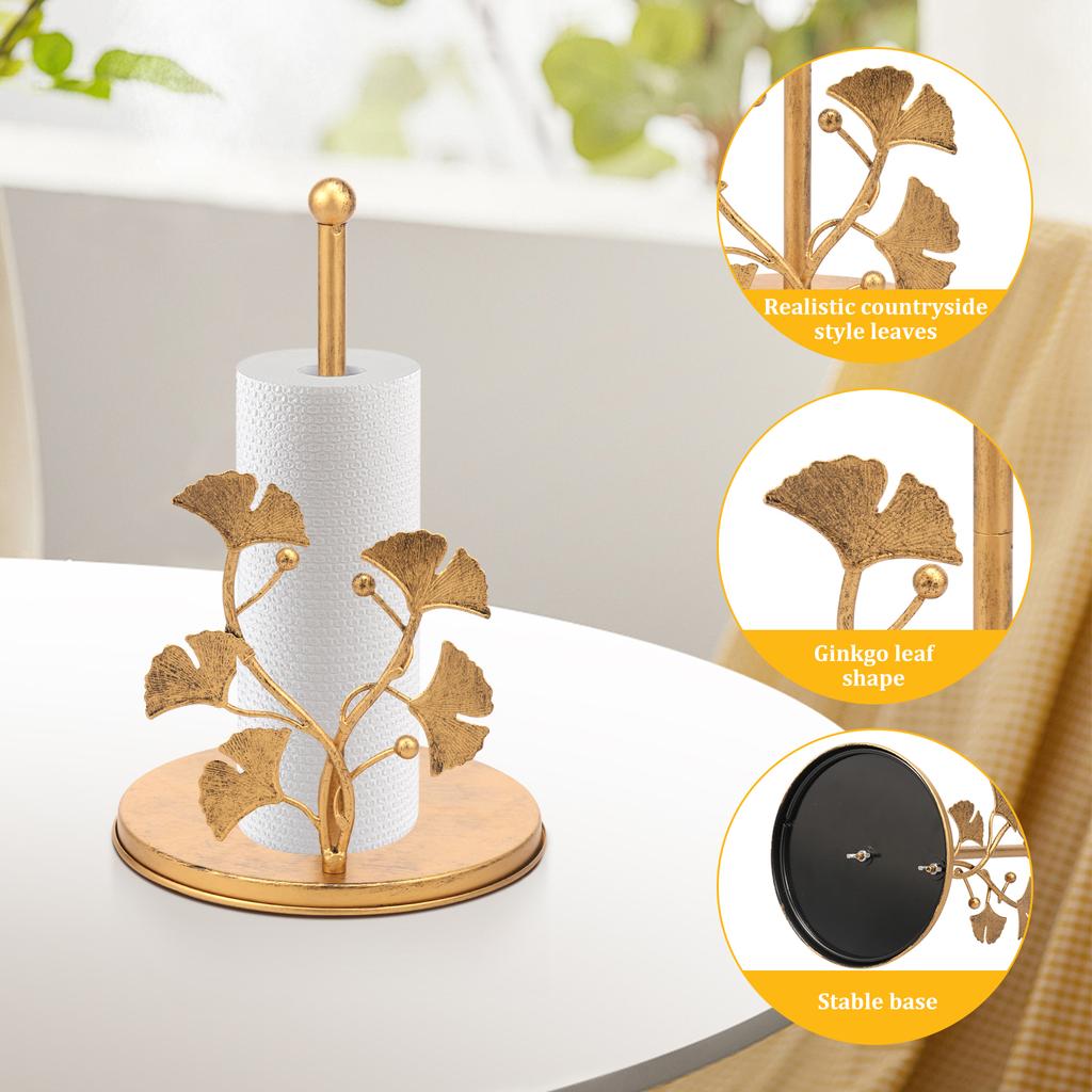 Roll Paper Towel Holder Iron Papers Roll Holder Vertical Papers Towel Storage Racks Kitchen Paper Organiser for Kitchen Supplies