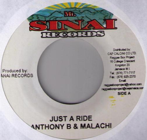 7inch Record ANTHONY B & PRINCE MALACHI / SHANTY - Just A Ride / Ohh Boy SR30004 Mt. Sinai Recor Jamaica Reggae, Ska & Dub Used