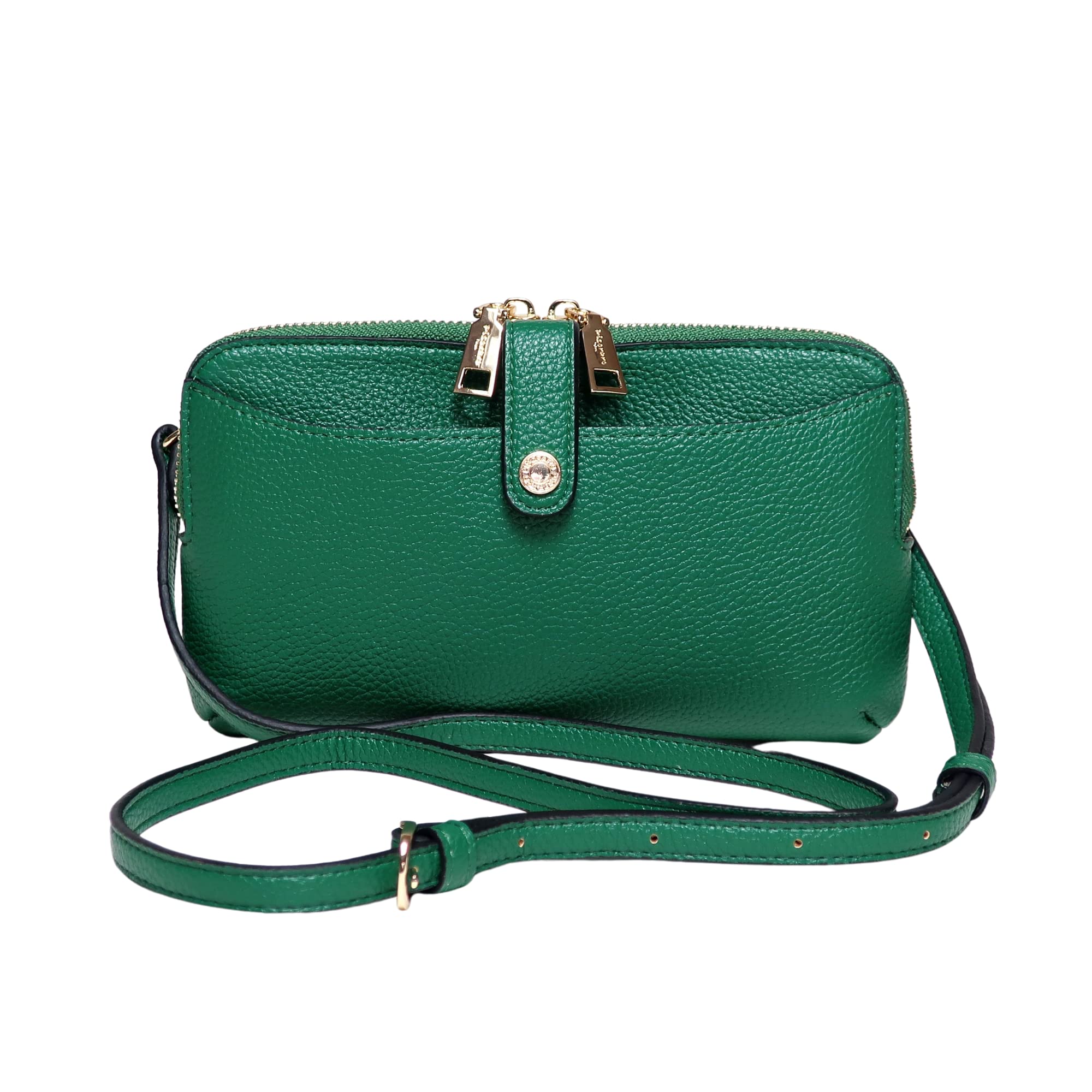 

Pisoraro Wallet Shoulder Bag with Smartphone Storage, Crossbody, Green, Multifunctional, PR184 GREEN