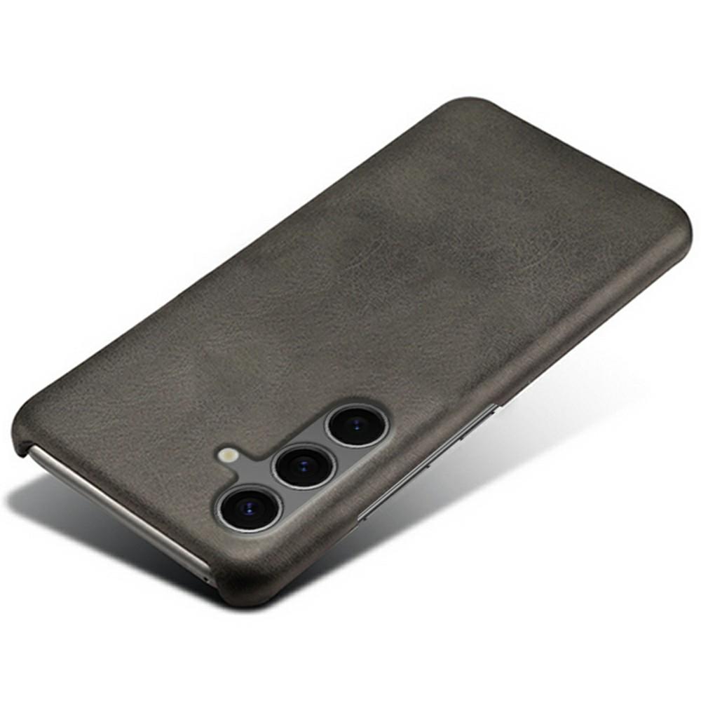 Für Samsung Galaxy S24 FE 5G Hülle Kalbsledertextur PU-Leder Hartes PC Schutz-Handycover