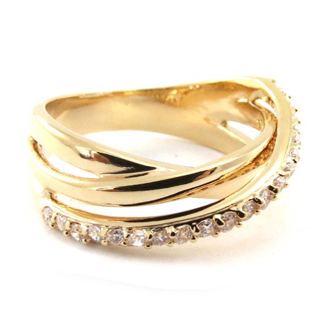 Gold Plated Ring 'Goddess' White Gold - 7 Mm