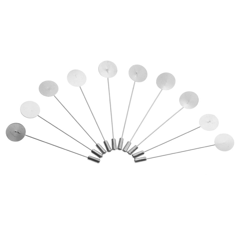 

10pcs/set New Diy Craft Jewelry Making Pin Brooches Accessories Cabochon Tray Cameo