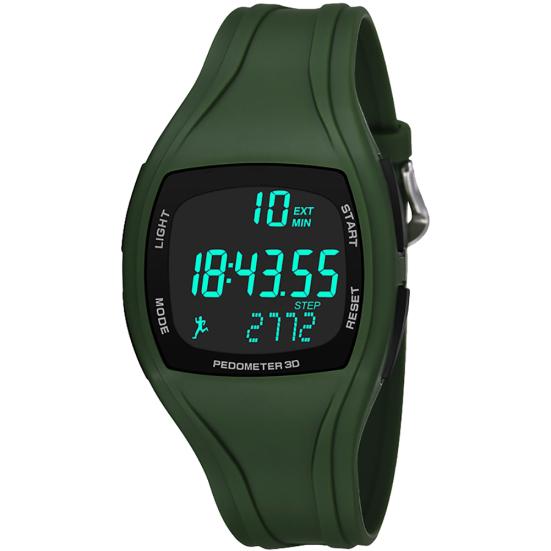 3D Pedometer Alarm Chronograph Multifunction Men Digital Wrist Watch Waterproof