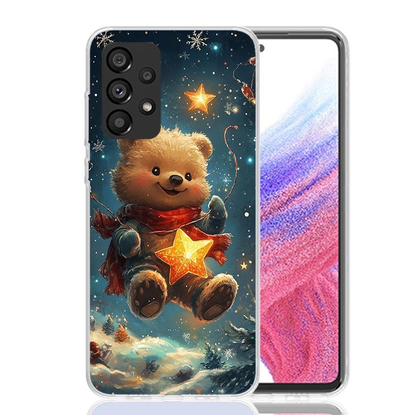 Animal Brown Cute Bear Phone Case For Samsung Galaxy A17 A16 A14 A15 A13 A57 A56 A54 A55 A53 A37 A36 A34 A35 A33 A26 A24 A25 A23