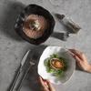 Frosted ceramics black white salad bowl household Hotels restaurant breakfast dinner Desserts porcelain square tableware bowls